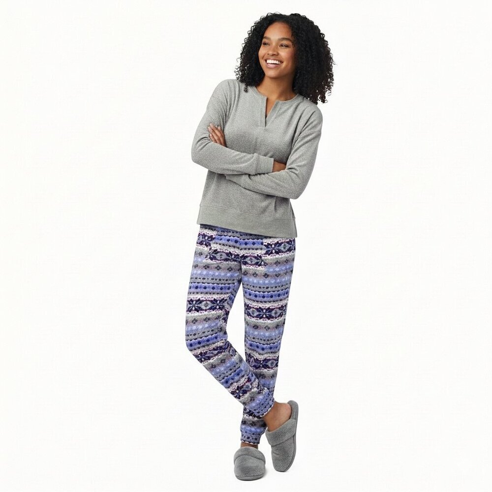 Nautica Womens 2-piece Pajama Set Fair Isle Pant Cozy